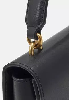 Сумочка Love One Top Handle Mini Light Pinko, цвет черный/античное золото