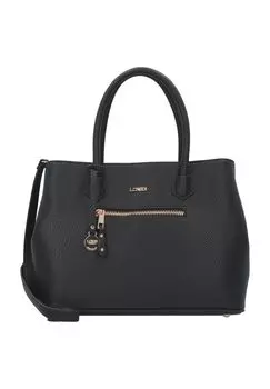 Сумочка Максима, экокожа, кулон, эмблема, женская L.CREDI, черный