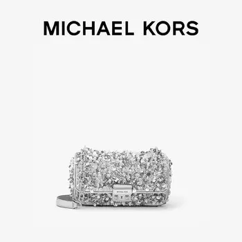 Сумочка Michael Kors Tribeca с цепочкой и пайетками, зеленый