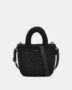Сумочка Mini Maribel из черной овчины с ремнем на плечо UGG, черный