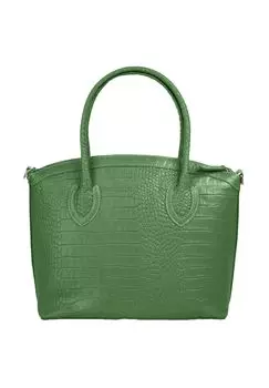 Сумочка, натуральная кожа, производство Италия Cluty, зеленый