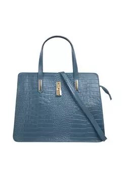 Сумочка, натуральная кожа, производство Италия Cluty, синий