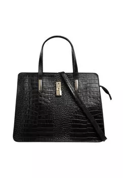 Сумочка, натуральная кожа, производство Италия Cluty, черный