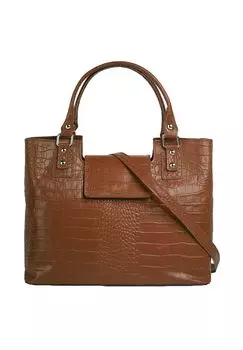 Сумочка, натуральная кожа, производство Италия Cluty, цвет Cognac