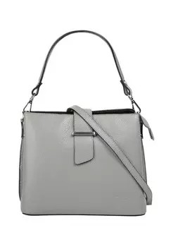 Сумочка, натуральная кожа, производство Италия Cluty, серый