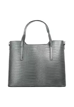 Сумочка, натуральная кожа, производство Италия Cluty, серый