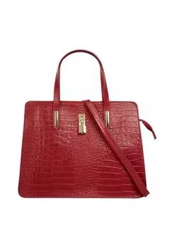 Сумочка, натуральная кожа, производство Италия Cluty, красный