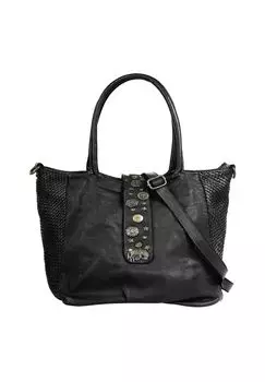 Сумочка, натуральная кожа, производство Италия Forty, черный