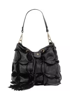 Сумочка, натуральная кожа, производство Италия Samantha Look, черный