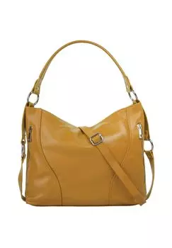 Сумочка, натуральная кожа, производство Италия Samantha Look, желтый