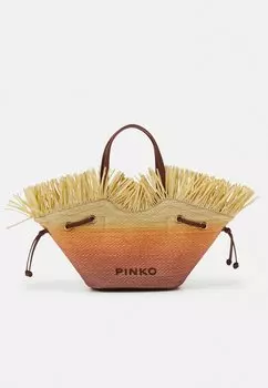 Сумочка Pagoda Small Panama Sfumata Pinko, фуксия/арансионе/натураль