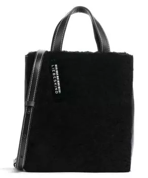 Сумочка Paper Bag Shearling S из мелкозернистой кожи, искусственного меха Liebeskind, черный