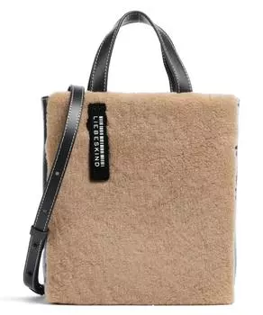 Сумочка Paper Bag Shearling S из мелкозернистой кожи, искусственного меха Liebeskind, бежевый