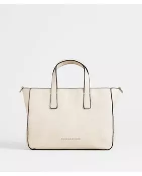 Сумочка под кожу бежевого цвета на молнии PACOMARTINEZ, бежевый