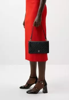 Сумочка REFINED SHOULDER BAG MONO Tommy Hilfiger, черный