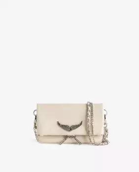 Сумочка Rock Nano Swing Your Wings с плечевым ремнем Zadig & Voltaire, белый