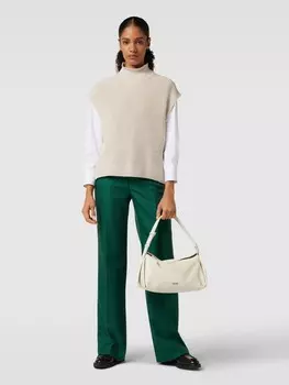 Сумочка с аппликацией этикетки Calvin Klein, песочный