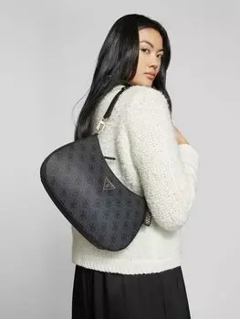 Сумочка с аппликацией на этикетке, модель «NOELLE» Guess, антрацит