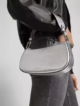 Сумочка с этикеткой, модель 'MERVEILLE' Coccinelle, серебряный