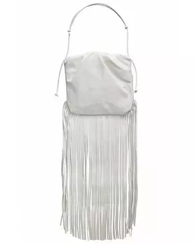 Сумочка с бахромой Bottega Veneta, цвет Bianco & Gold