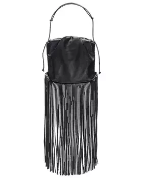 Сумочка с бахромой Bottega Veneta, цвет Black & Silver