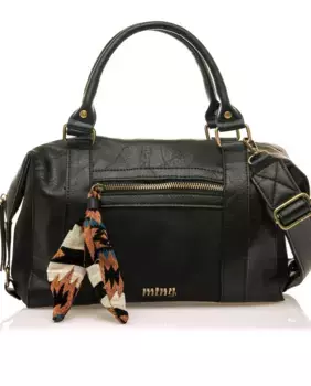 Сумочка с деталями в стиле бохо на молнии Mustang, черный