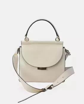 Сумочка с клапаном из гладкой кожи кремового цвета Sandra Freckled, цвет Crudo