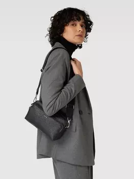 Сумочка с логотипом и этикеткой Calvin Klein, черный