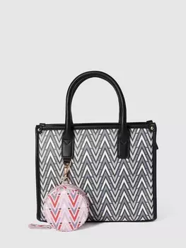 Сумочка с логотипом по всей поверхности Valentino, черный