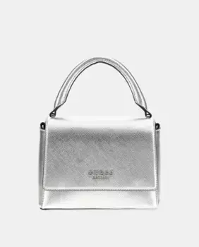 Сумочка с магнитной застежкой Guess, серебряный