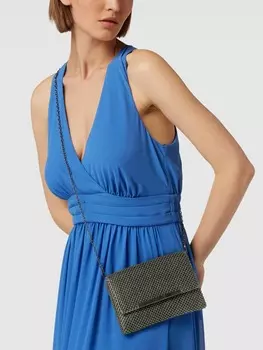 Сумочка с отделкой декоративным камнем Vera Mont, черный металлик