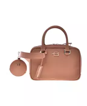 Сумочка с портмоне из кожи Baldinini, коричневый