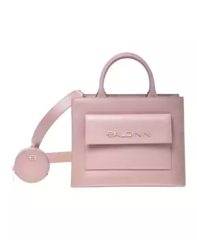 Сумочка с портмоне из сафьяновой кожи телесного цвета Baldinini, бежевый