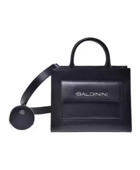 Сумочка с портмоне из сафьяновой кожи Baldinini, черный