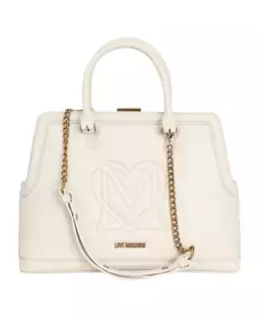 Сумочка с тиснением логотипа Love Moschino, бежевый