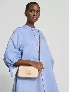 Сумочка с вышитым логотипом Lauren Ralph Lauren, песочный