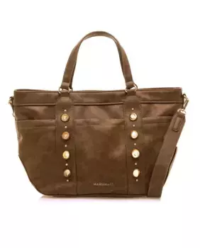 Сумочка с золотыми деталями Mariamare, коричневый
