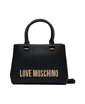 Сумочка с золотыми деталями Moschino, черный