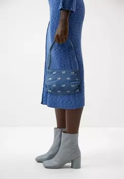 Сумочка Scape Mini Embroidered HVISK, темно-синяя