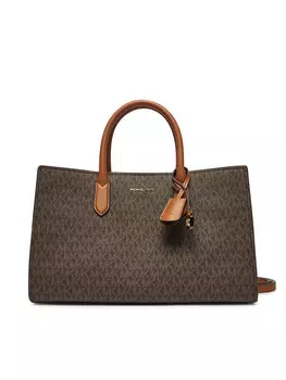 Сумочка Scarlett Medium Signature Logo Satchel 30F4GETS2B Michael Michael Kors, коричневый