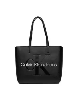 Сумочка Sculpted Shopper29 Mono K60K610276 Calvin Klein Jeans, черный