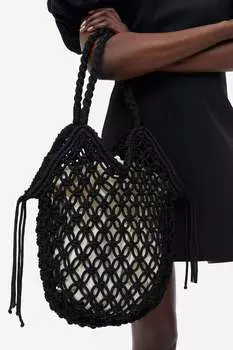 Сумочка-шнурок H&M, черный