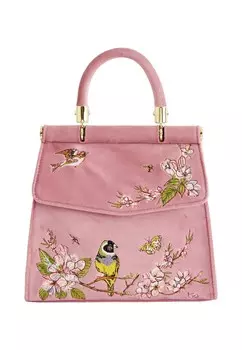 Сумочка SONG BIRD EMBROIDERED MINI FABLE ENGLAND, розовый