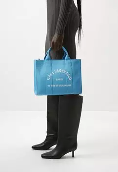 Сумочка Square Medium Tote KARL LAGERFELD, сиэль синий