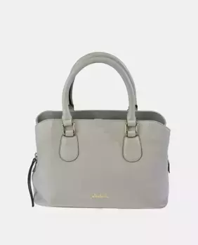 Сумочка темно-серого цвета с ремнем через плечо El Caballo, белый