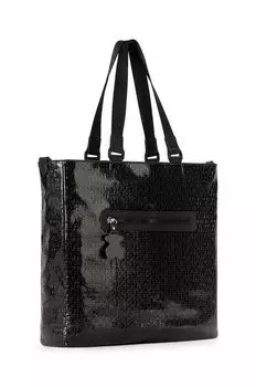 Сумочка Tous глянцевая с брелком, черный