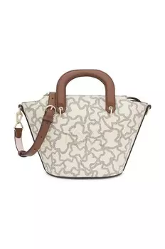 Сумочка Tous с принтом и короткими ручками, бежевый