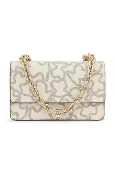 Сумочка Tous с принтом на золотой цепочке, бежевый