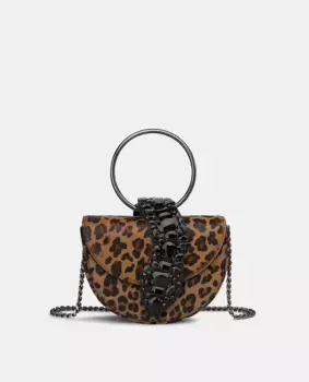 Сумочка-трансформер в кожаную сумку через плечо Alma en Pena, коричневый