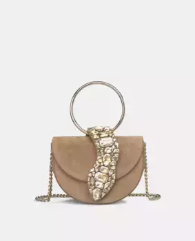 Сумочка-трансформер в кожаную сумку через плечо Alma en Pena, коричневый